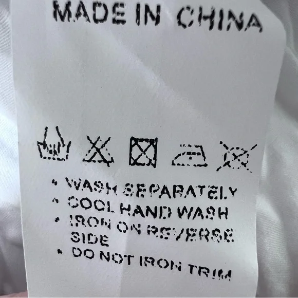 NWT* Pink Diamond White 100% Cotton Tiered Mini Dress Size 8 - Picture 12 of 16